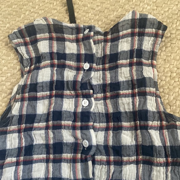 Jenni Kayne Plaid Gauze Sleeveless Shell Top - Picture 10 of 11